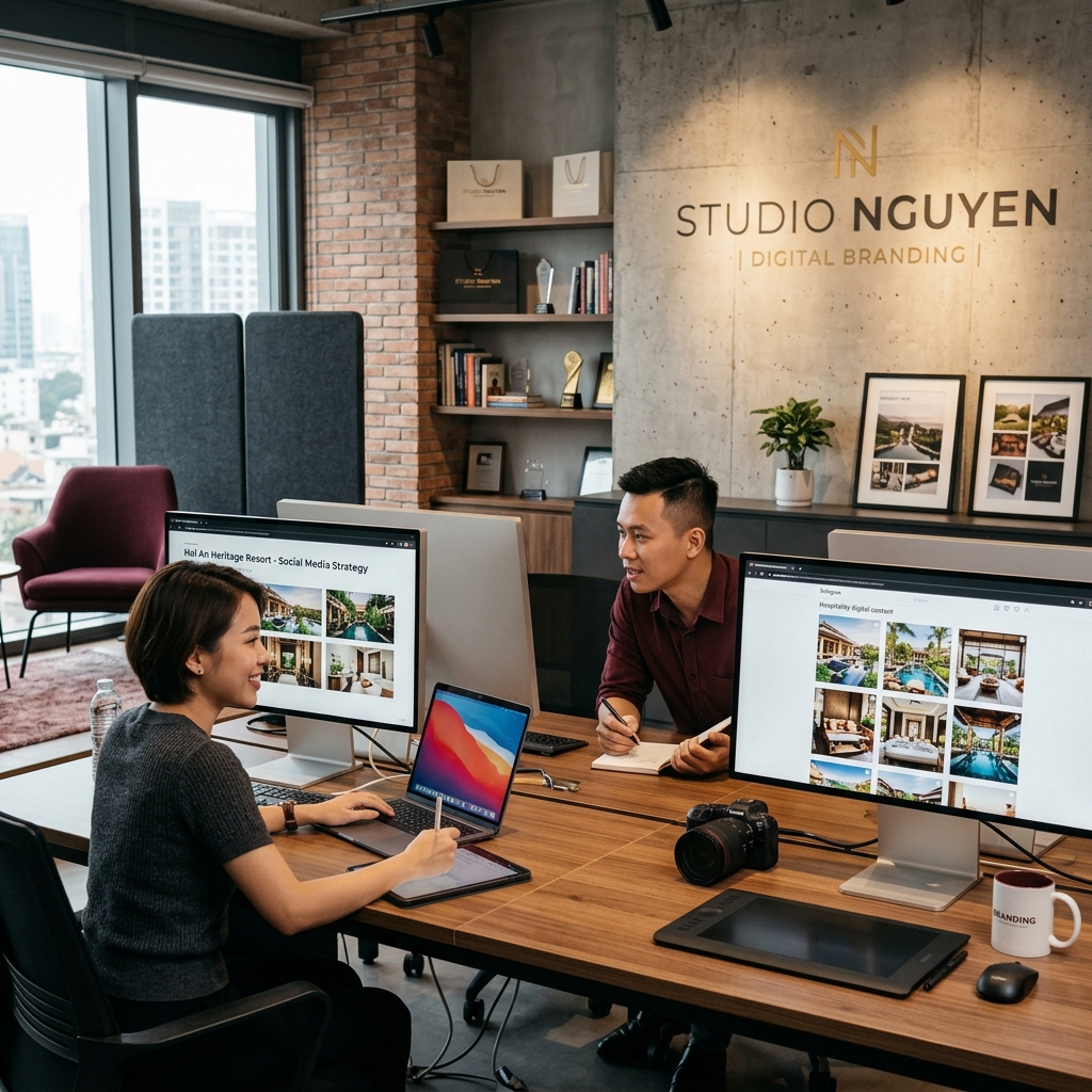 Concept image of a branding and media lab
