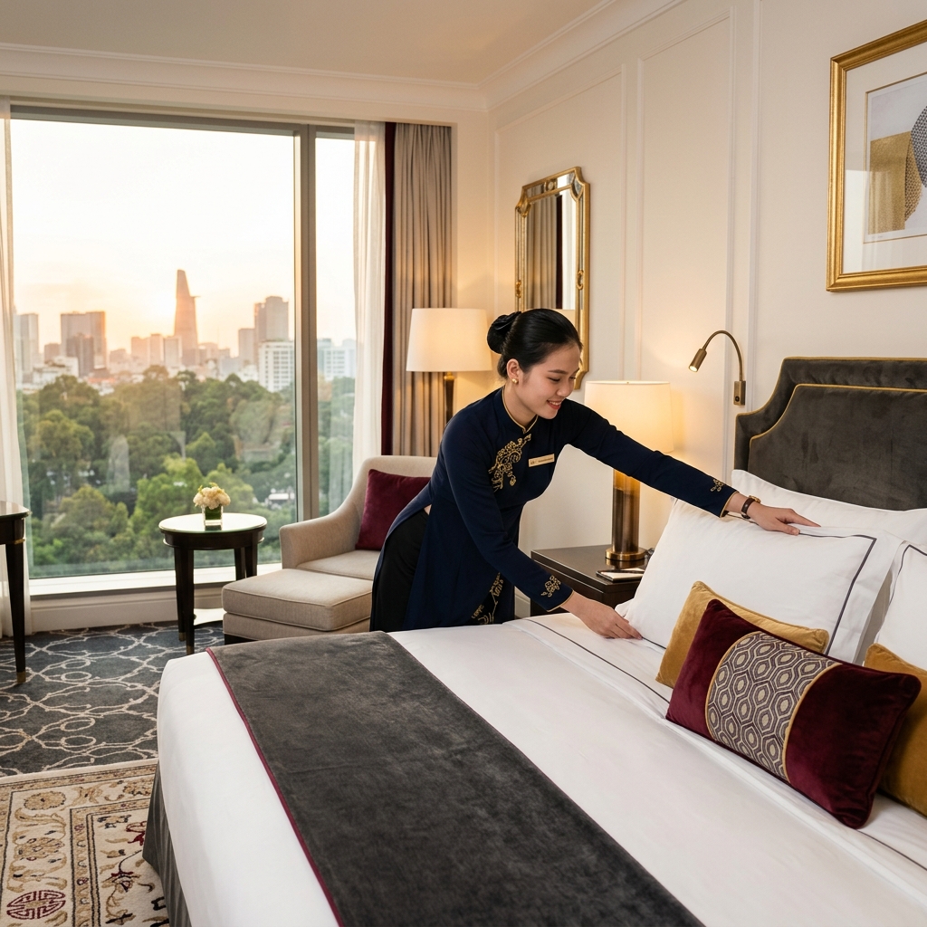 Concept image of a luxury butler training suite
